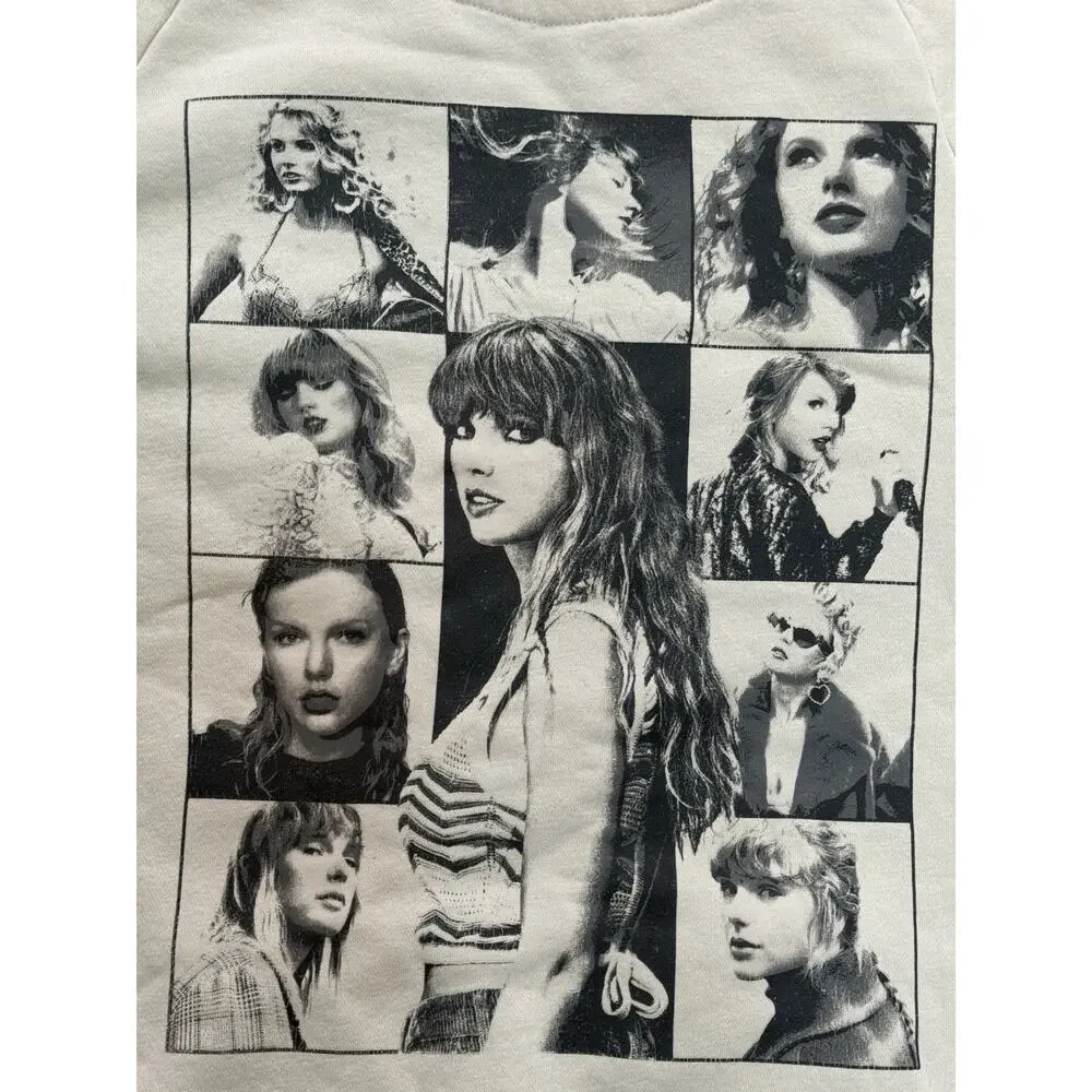 Taylor Swift Official The Eras Tour Sweatshirt Hoodie Adult Size XL Unisex Cream
